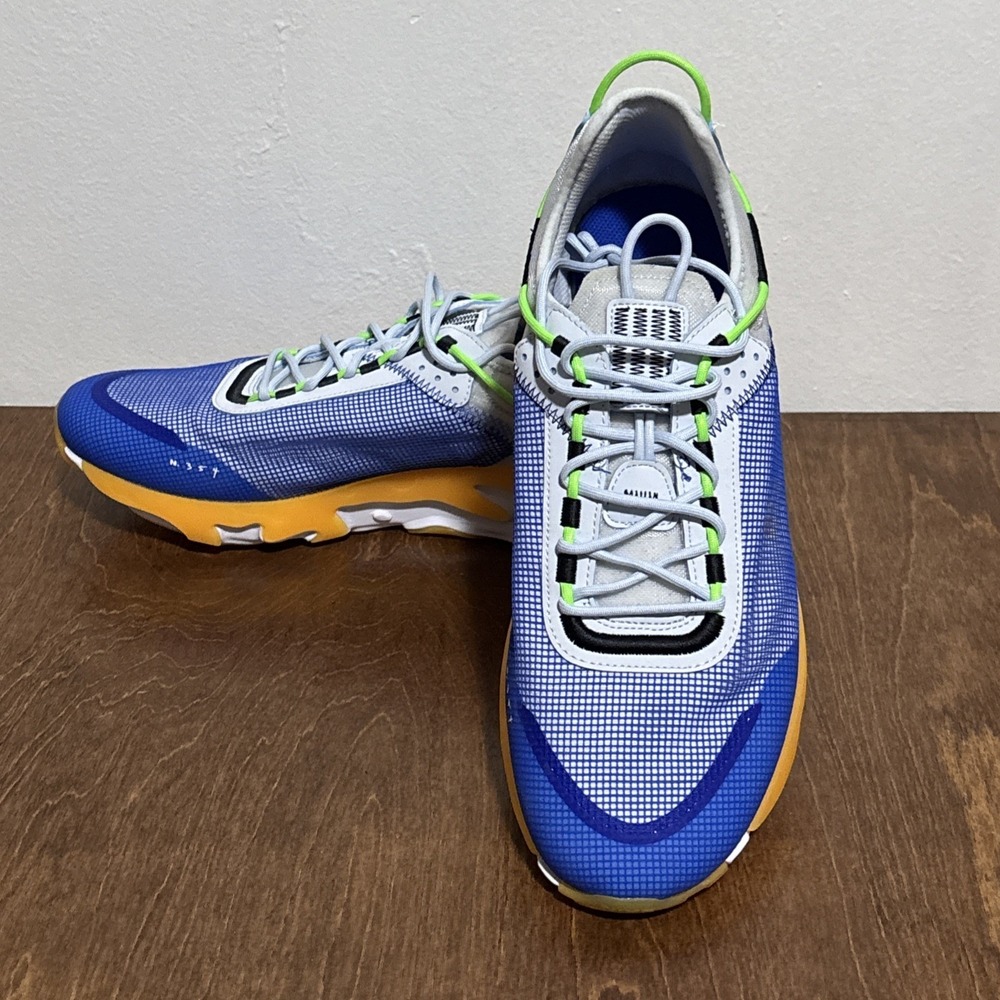 NIKE REACT LIVE PREMIUM HYPER ROYAL LASER ORANGE BLUE SHOES MEN'S SIZE US 12.5